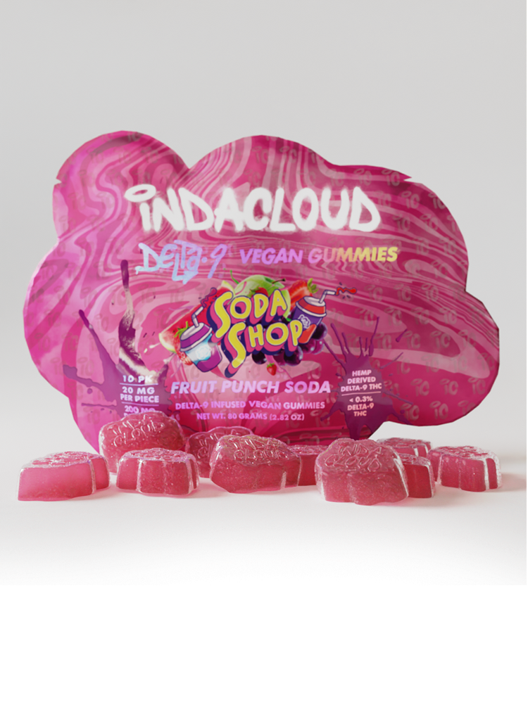 Indacloud Fruit Punch Soda Delta 9 Gummies