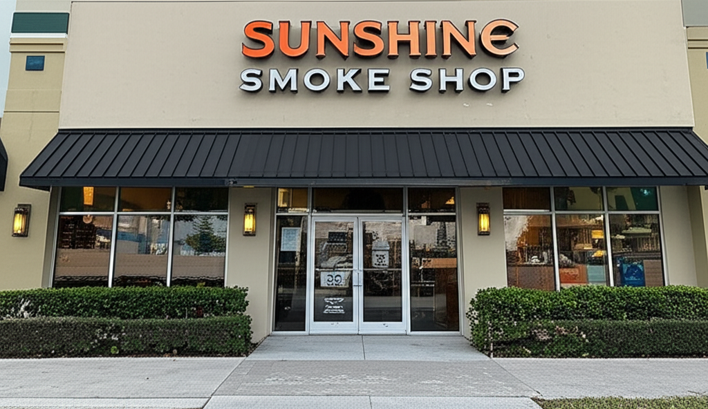 Storefront of Sunshine Smoke - John Young Pkwy